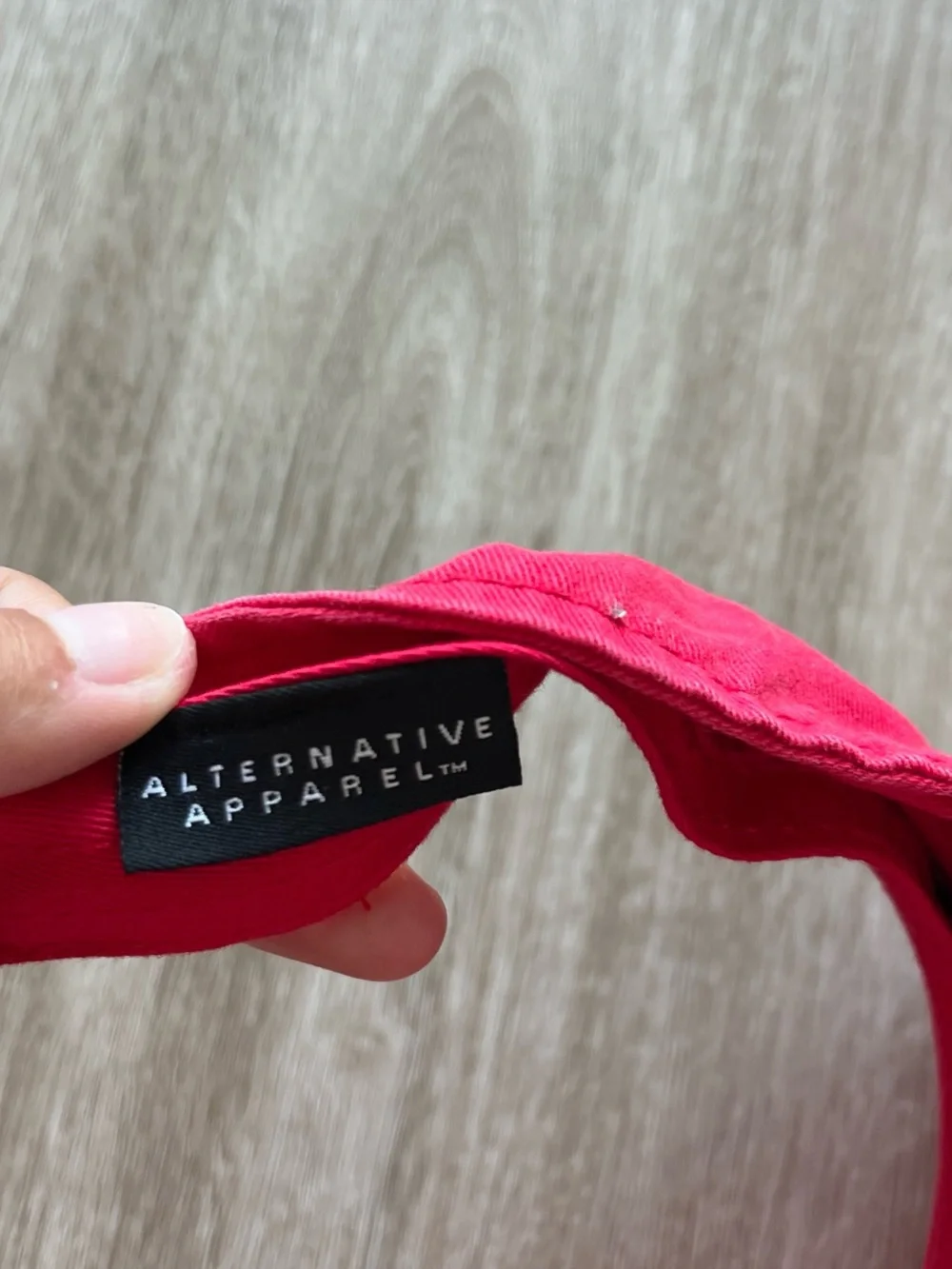 Alternative Apparel Red Visor with White 'W' Logo